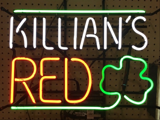 Wall Hanging Lighted Flourscent Tube Beer Sign