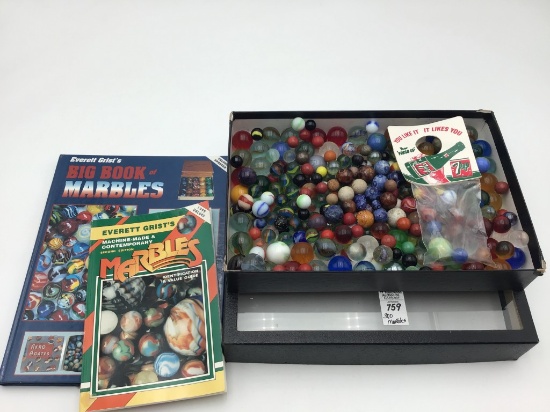 Collection of 300 Various Marbles Including
