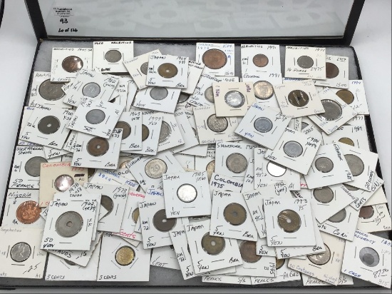 Collection of Approx. 126 Foreign Coins Including