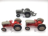 Lot of 3-1/16 Scale Ford Toy Tractors Including