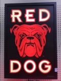 Lg. Lighted Red Dog Wall Hanging Beer