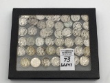 Collection of 47 Mercury Dimes (1910's-1940's)