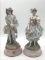 Pair of 17 1/2 Inch Tall Porcelain Figurial