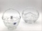 Lot of 2 Lead Crystal Handled Baskets