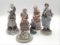 Lot of 6 Including 5 Various Antique Figurines