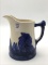 Lg. Blue & White Sleepyeye Pitcher (Sm.