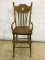 Antique Spindle Pressed Back Youth Chair