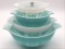 Vintage Pyrex Amish/Butterprint Turquoise and