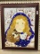 Original Framed Painting of Girl w/ Kitten & Puppy