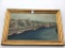 Framed Painting on Board of Waterfront