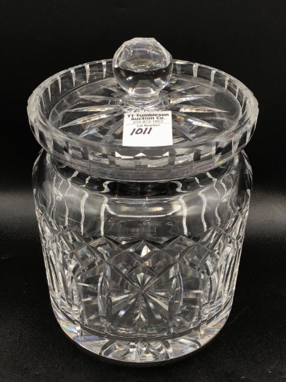 Waterford Biscuit Jar w/ Lid (7 Inches Tall