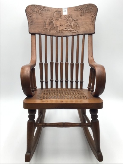 Child's Pressed Back Spindle Antique