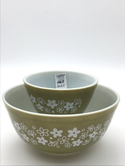 Lot of 2 Vintage Pyrex Spring Blossom Mixing Bowls