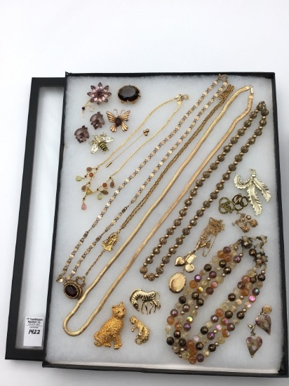 Collection of Ladies Gold Costume Jewelry
