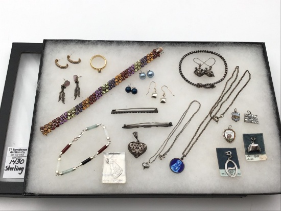 Collection of Ladies Sterling Silver Jewelry