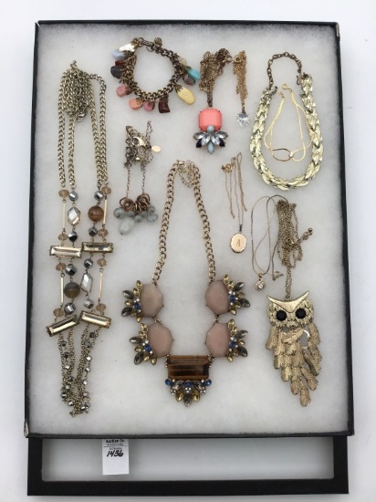 Collection of Ladies Gold Costume Jewelry