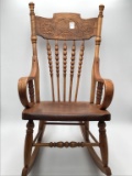 Larger Child's Pressed Back Spindle Rocker