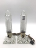 Pair of Matching Vintage Bullet Design Glass