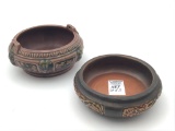 Lot of 2 Roseville Pottery Planter Bowls