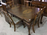 Contemp. Antique Look Dining Table w/ Ornate