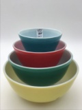 Vintage Pyrex Primary Colors Nesting Mixing Bowl