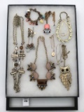 Collection of Ladies Gold Costume Jewelry