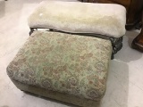 Lot of 2 Lg. Upholstered Ottoman  Footstools