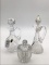 Lot of 3 Including 2-Glass Cruets w/ Stoppers-