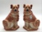 Pair of 12 3/4 Inch Tall Staffordshire Dogs