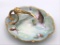 Hand Painted Serving  Dish w/ Elegant Gold Handle