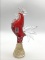 Murano Art Glass Rooster (14 1/2 Inches Tall)