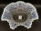 Lg. Fenton White Opalescent Moon Stone Bowl