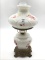 Electrified Floral Paint Design Dbl Globe Lamp