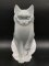 Lalique France Frosted Crystal Lg. Sitting Cat