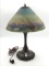 Signed Pairpoint Shade Metal Base Lamp
