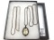 Lot of 2 Sterling Silver Chains-One w/ Clear Stone