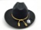 Stetson Black Felt Hat-Chicago Size 7 1/8