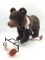 Vintage Ride on Steiff Bear on Wheels-