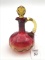 Mt. Washington Amberina Glass Cruet w/ Stopper