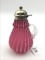 Antique Opalescent Striped Syrup Pitcher