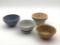 Lot of 4 Various Sm. Crock Bowls Including Blue,