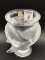 Lalique France Crystal Rosine Vase-Birds