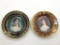 Lot of 2 Vintage Victorian Portrait Plates w/