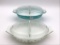 Set of 2 Vintage Pyrex Two Divided Casserole