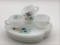 Set of Four Federal Milk Glass Plates & Cup Sets
