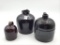 Lot of 3 Sm. Brown Stoneware Crock Jugs