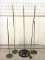 Lot of 5 Homemade Lightening Globe Stands