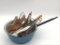Group w. Blue Porcelainware Pan w/ Various