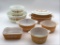 Lg. Set of Vintage Pyrex Butterfly Gold Design