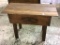 Homemade Primitive Table w/ Adv. Republics